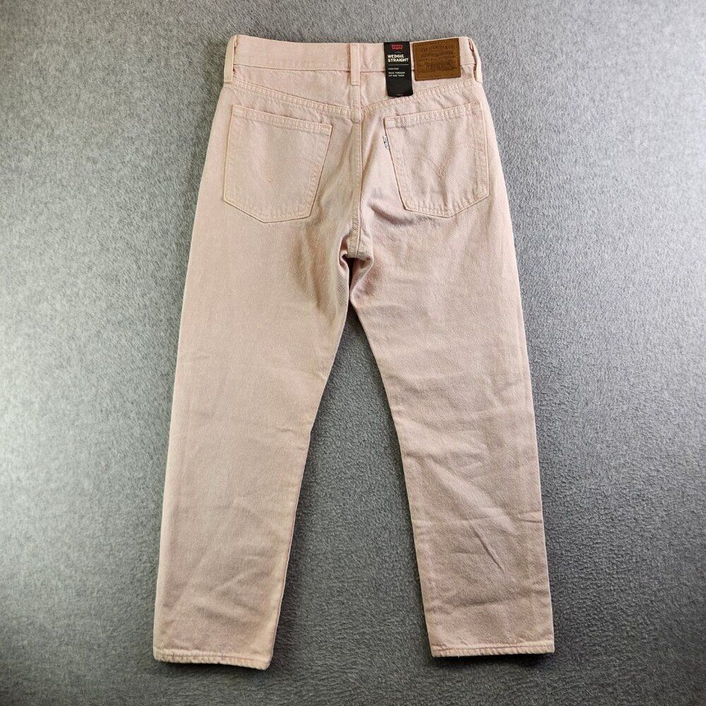 Levis Jeans Womens 27 Pink Wedgie Straight Acid Wash Button Fly Premium Denim - Picture 4 of 16
